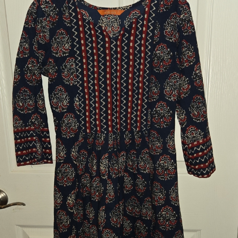 BOHO  Long Sleeve Patterned Dress